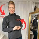 Fleece Sweater with Logo on heart and back